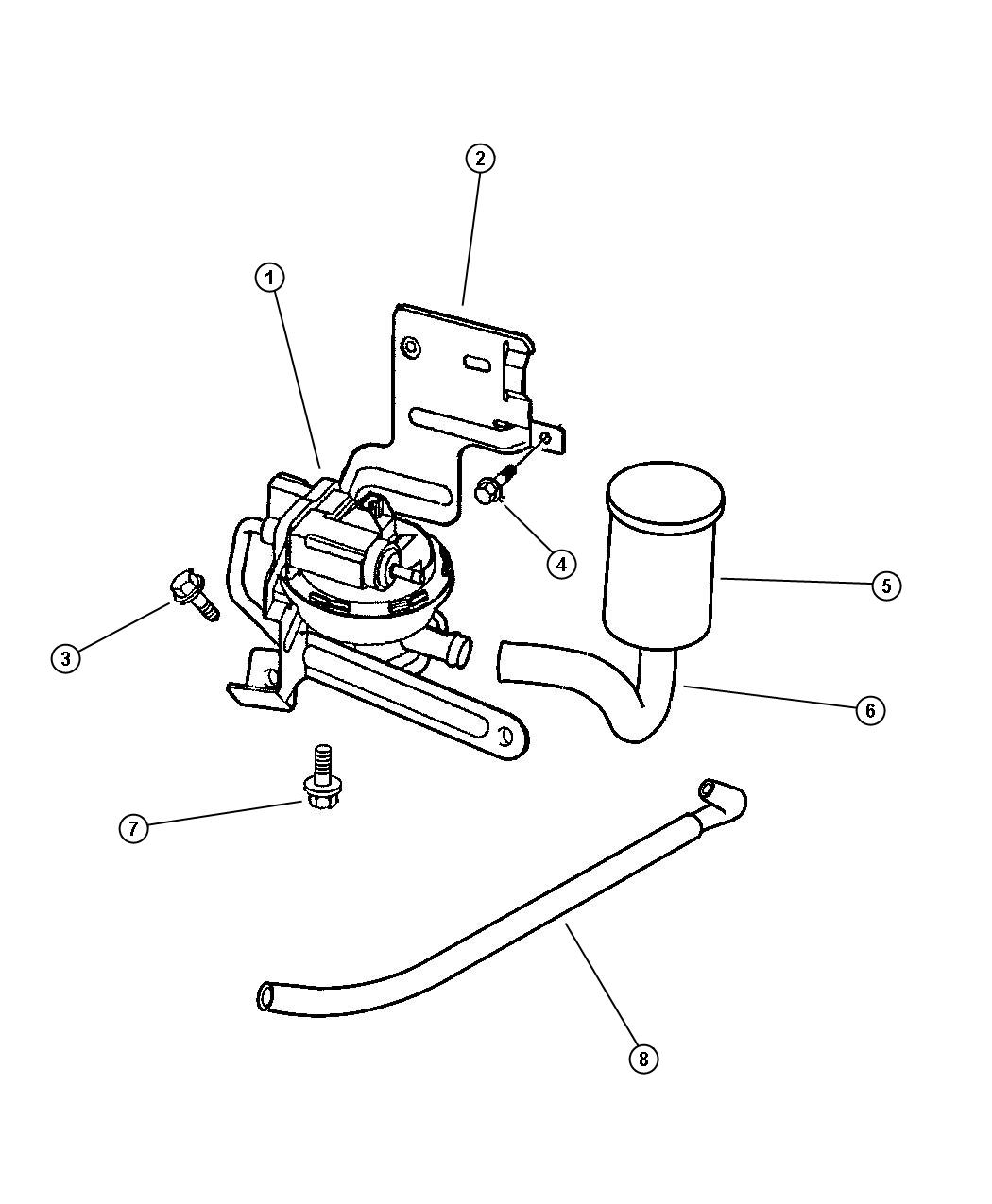 Chrysler Town Country Hose Leak Detection Pump Myrtle