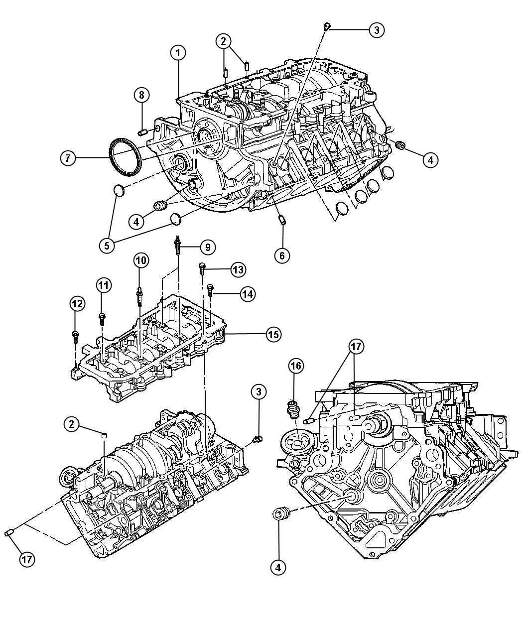 Dodge Ram Engine Short Block Crew Cab New Part For Rl Aa