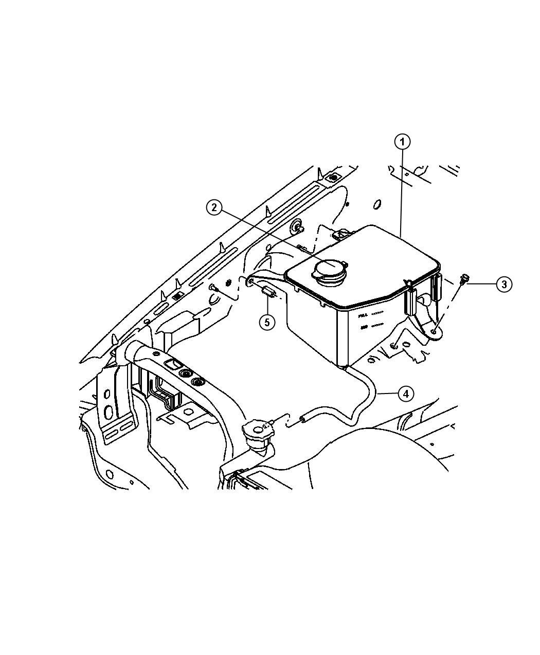 Jeep Commander Bottle Coolant Recovery Pressurized Coolant Engine