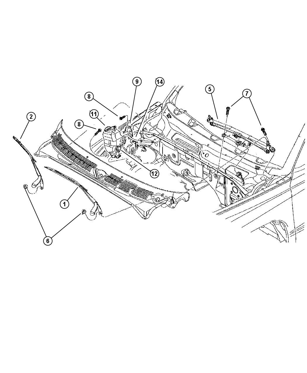 2014 Jeep Grand Cherokee Motor, used for motor and linkage. Windshield wiper. With pivot