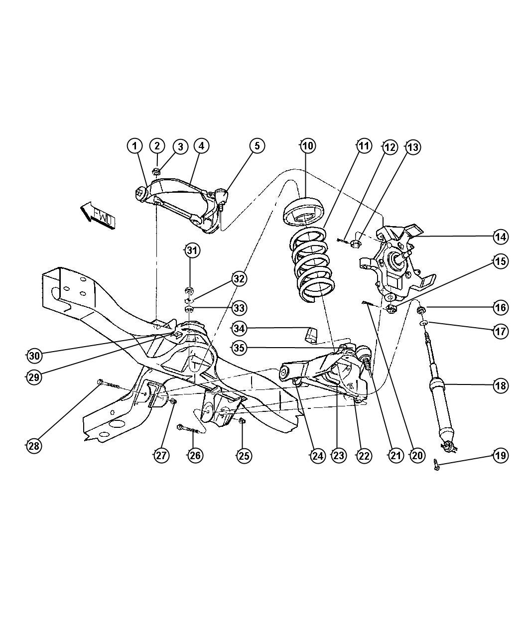 2005 dodge dakota front suspension diagram