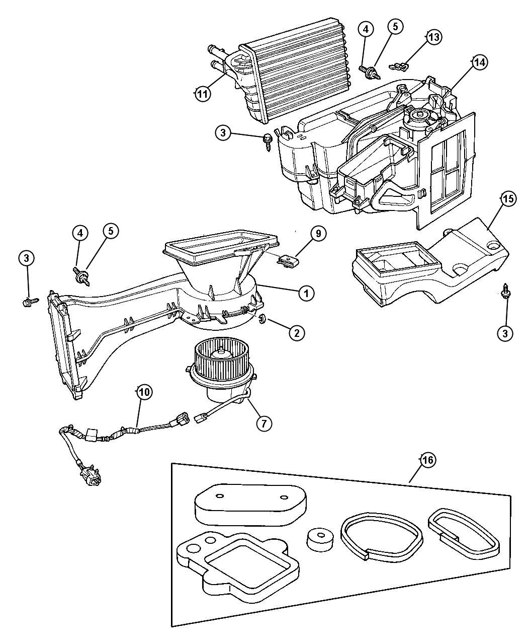 2003 Dodge Neon Motor. Blower with wheel. [air conditioning], [heater ...