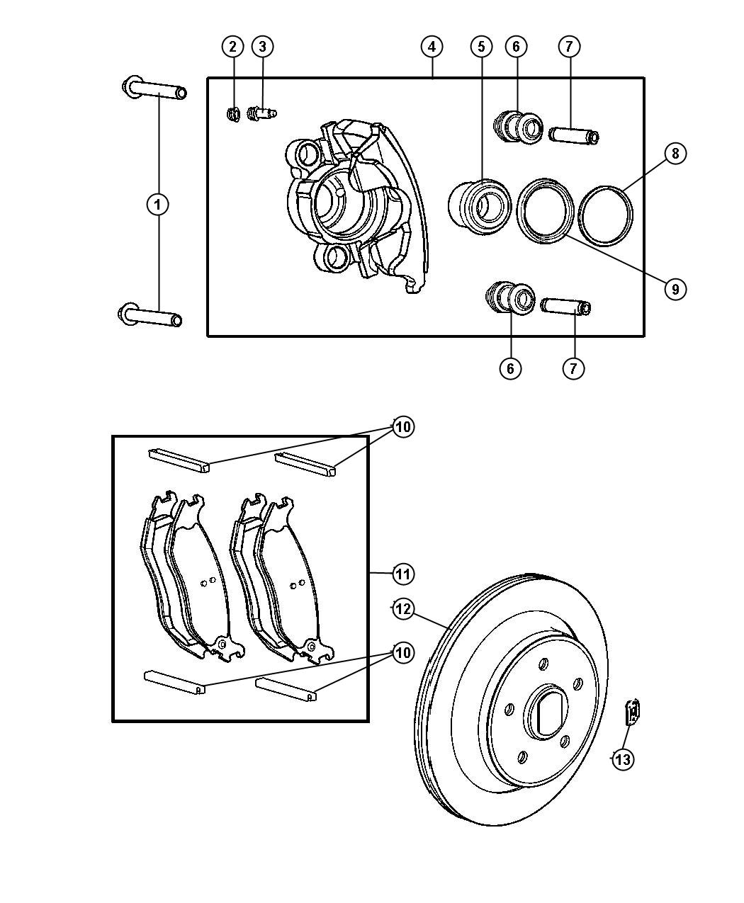 Dodge Dakota Sleeve. Disc brake caliper 05093344AA Myrtle Beach SC