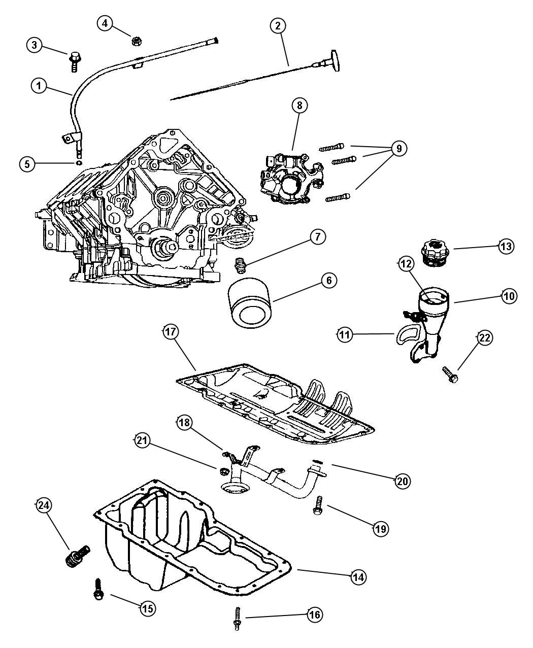 Dodge Ram 1500 Tube. Engine oil indicator. Oiling, mpi, ffv