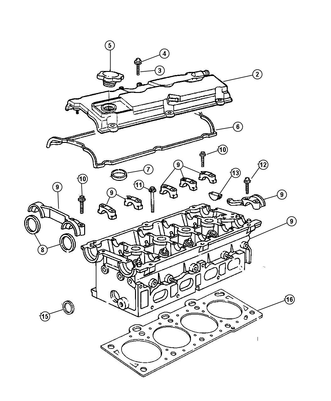 2011 Jeep Grand Cherokee Cover. Cylinder head - 53010493AD | Myrtle ...