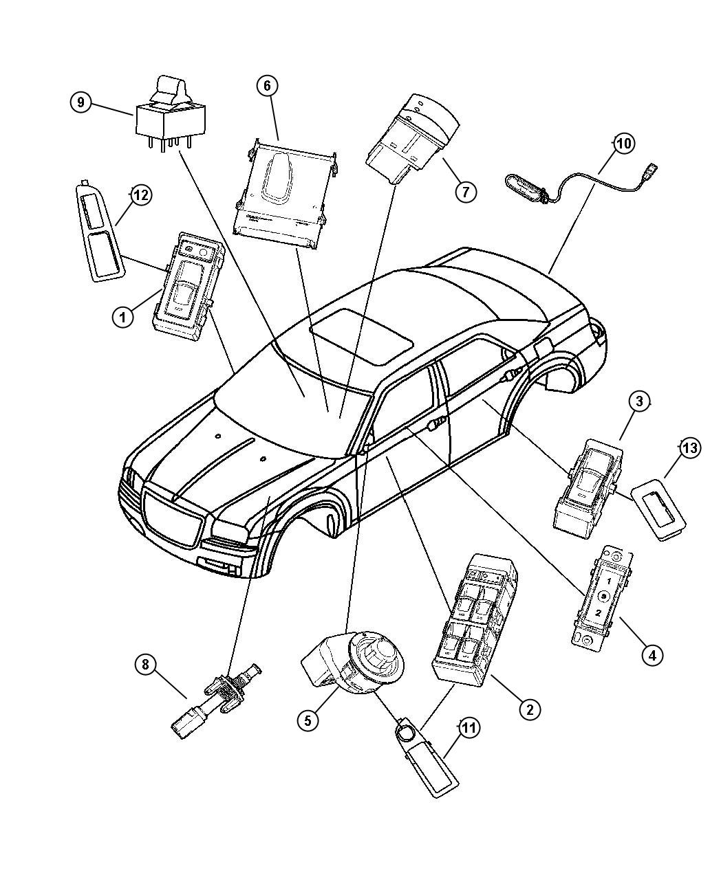 Dodge Challenger Switch. Power window. Left, left door. 6 gang, 6 gang ...