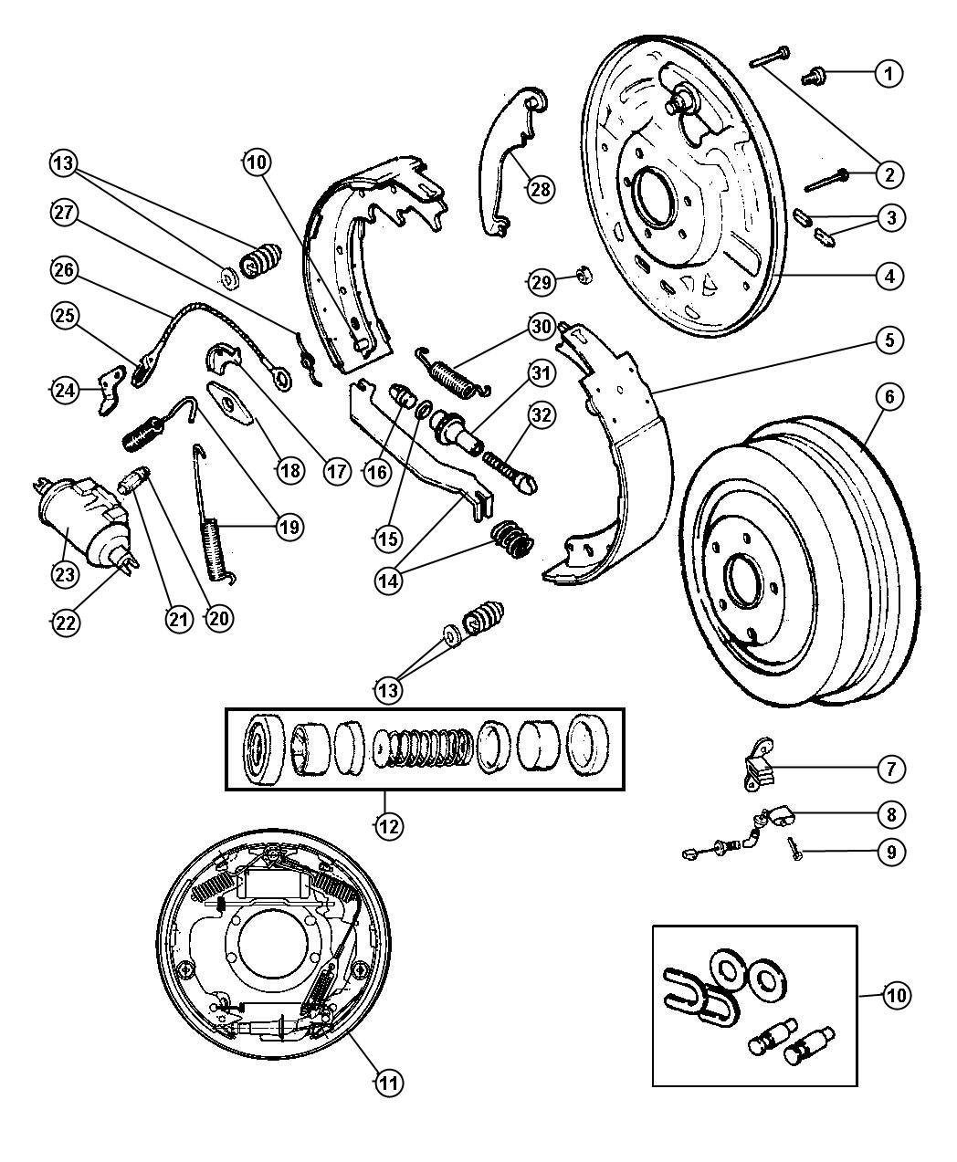 1997 Dodge Dakota Plate. Brake backing. Right. [brakes power front