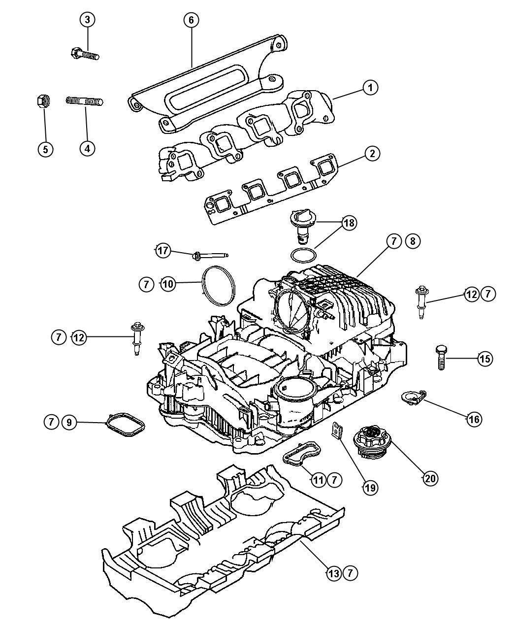 2013 Chrysler Town & Country Manifold package. Intake. Smpi, mopar ...