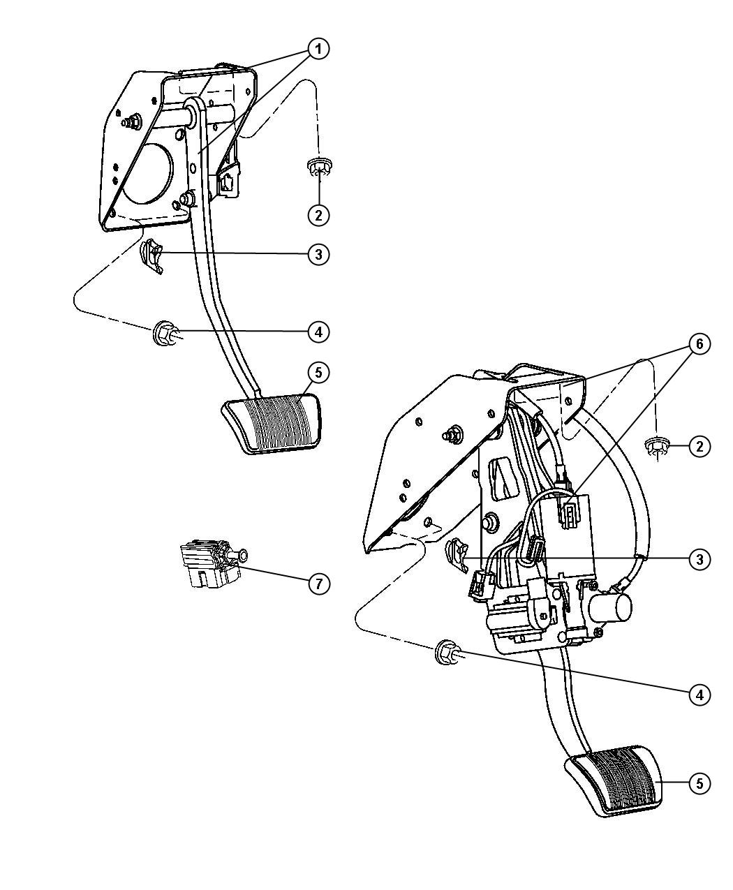 Jeep Grand Cherokee Clip. Brake pedal booster push rod pin, brake push ...