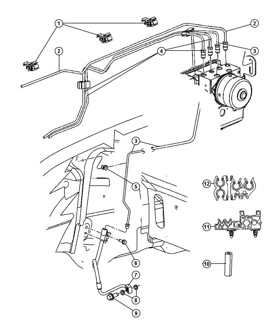 2005 Jeep Grand Cherokee Hose. Brake. Left front - 52089258AC | Myrtle ...