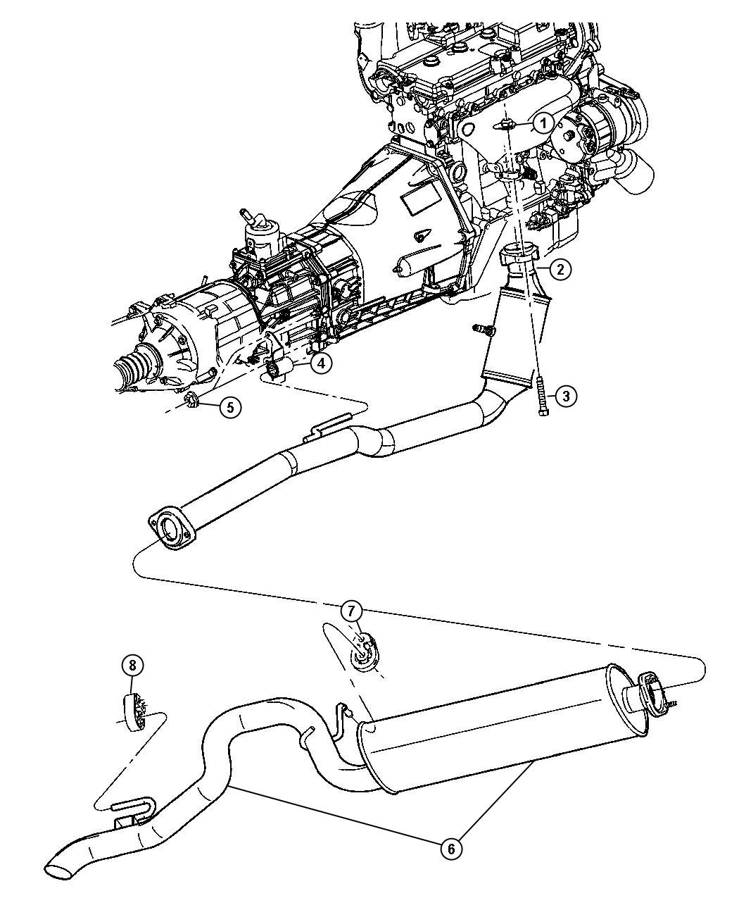 2008 jeep liberty muffler and tailpipe