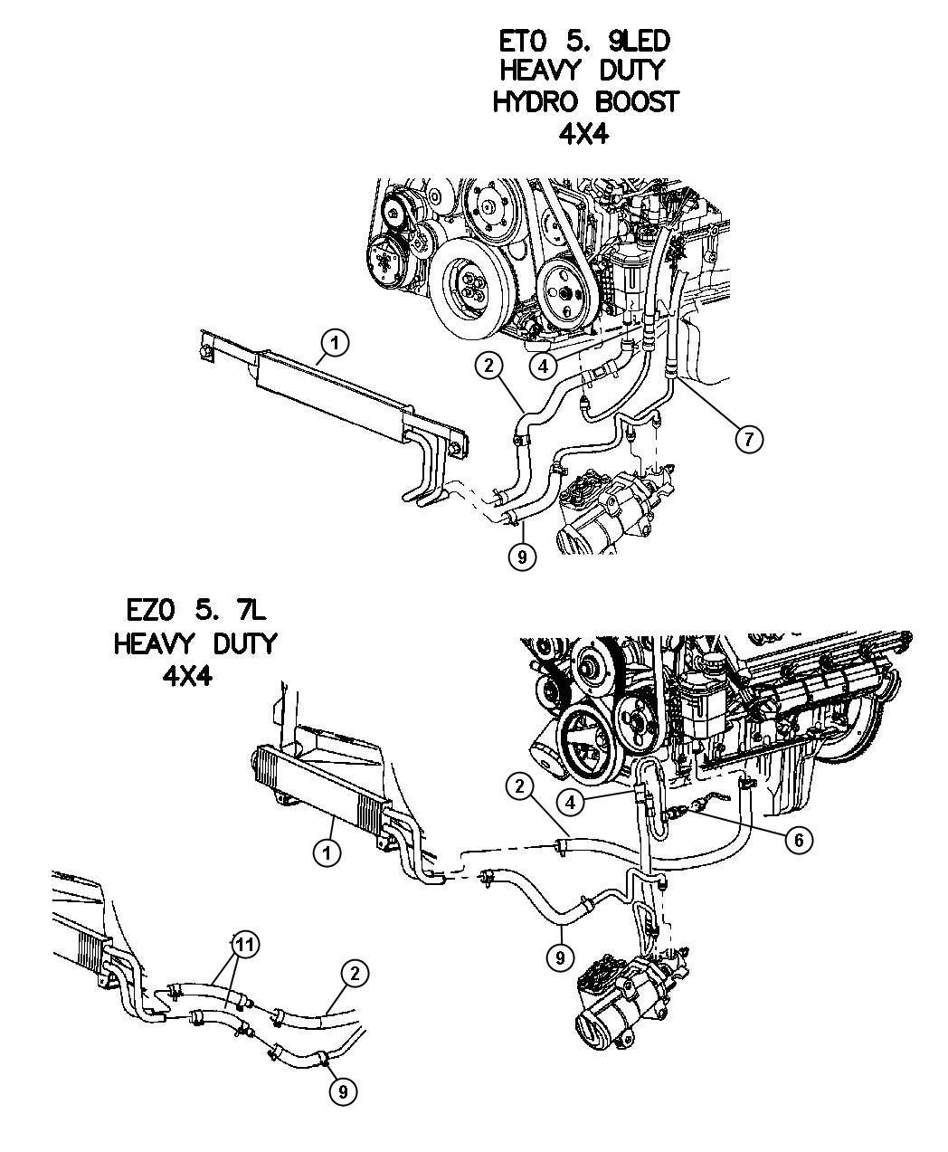 Dodge Ram Power Steering Hose Diagram