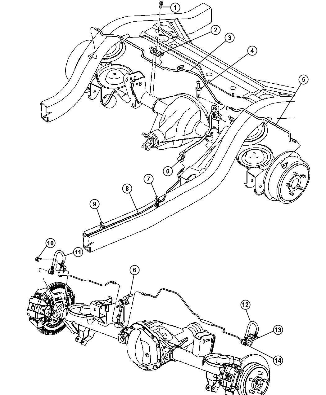 2013 chrysler 300 Tube. Brake. Left. [dana m35/194mm rear axle ...