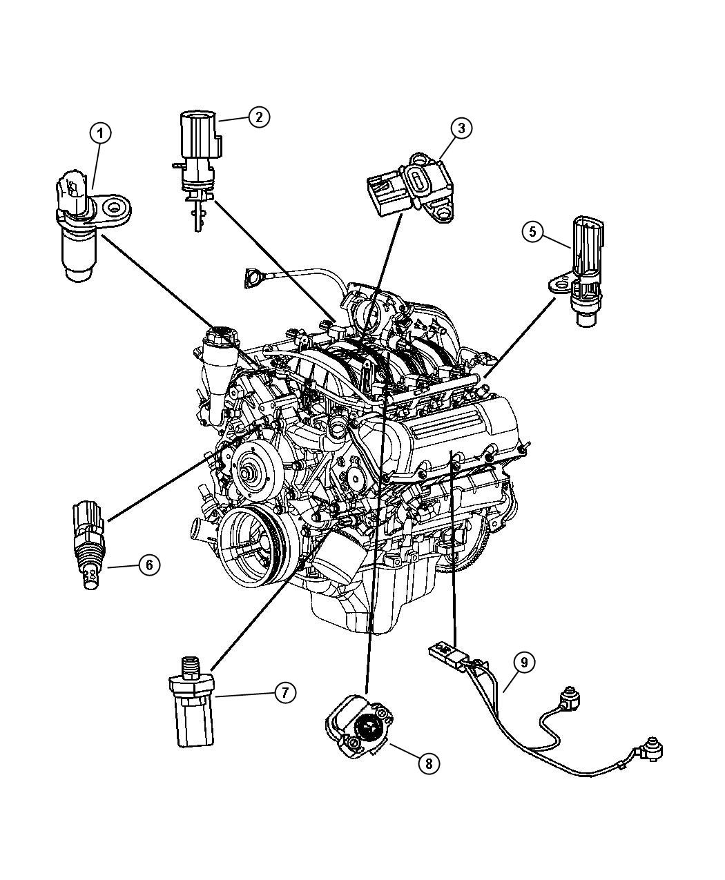 Dodge Durango Sensor. Crankshaft position. Engine, sensors - 56044180AC ...