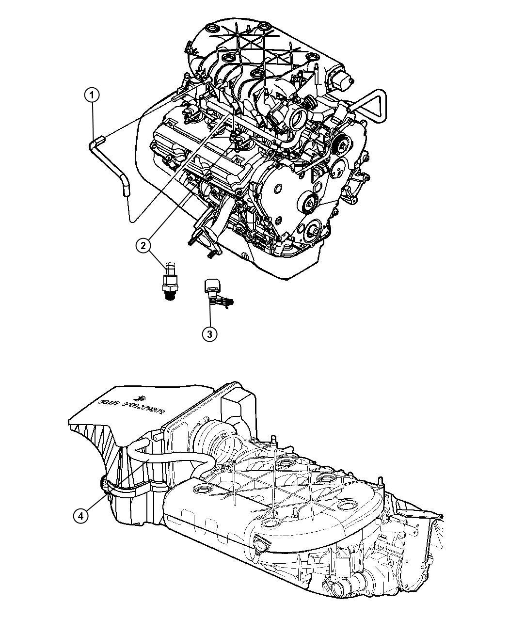 Dodge Avenger Tube. Pcv valve. Includes: hose, pcv valve, connector and ...