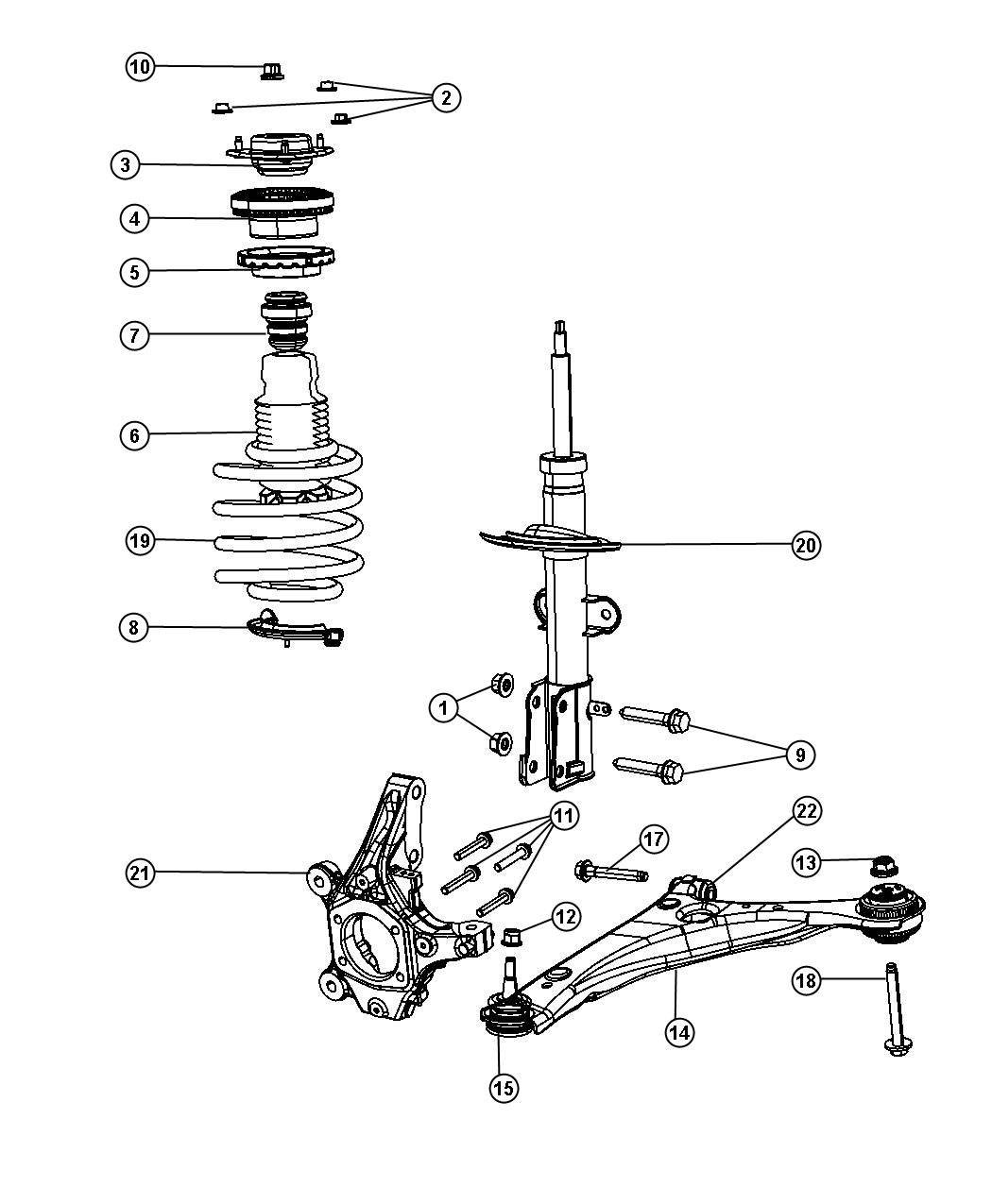 2010 Dodge Grand Caravan Spring. Coil. Suspension, front ...