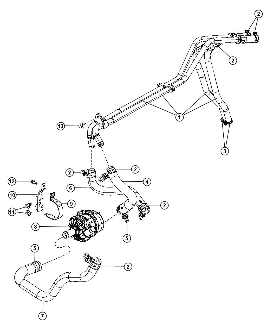 Dodge Durango Hose. Heater return 68046462AA Myrtle Beach SC