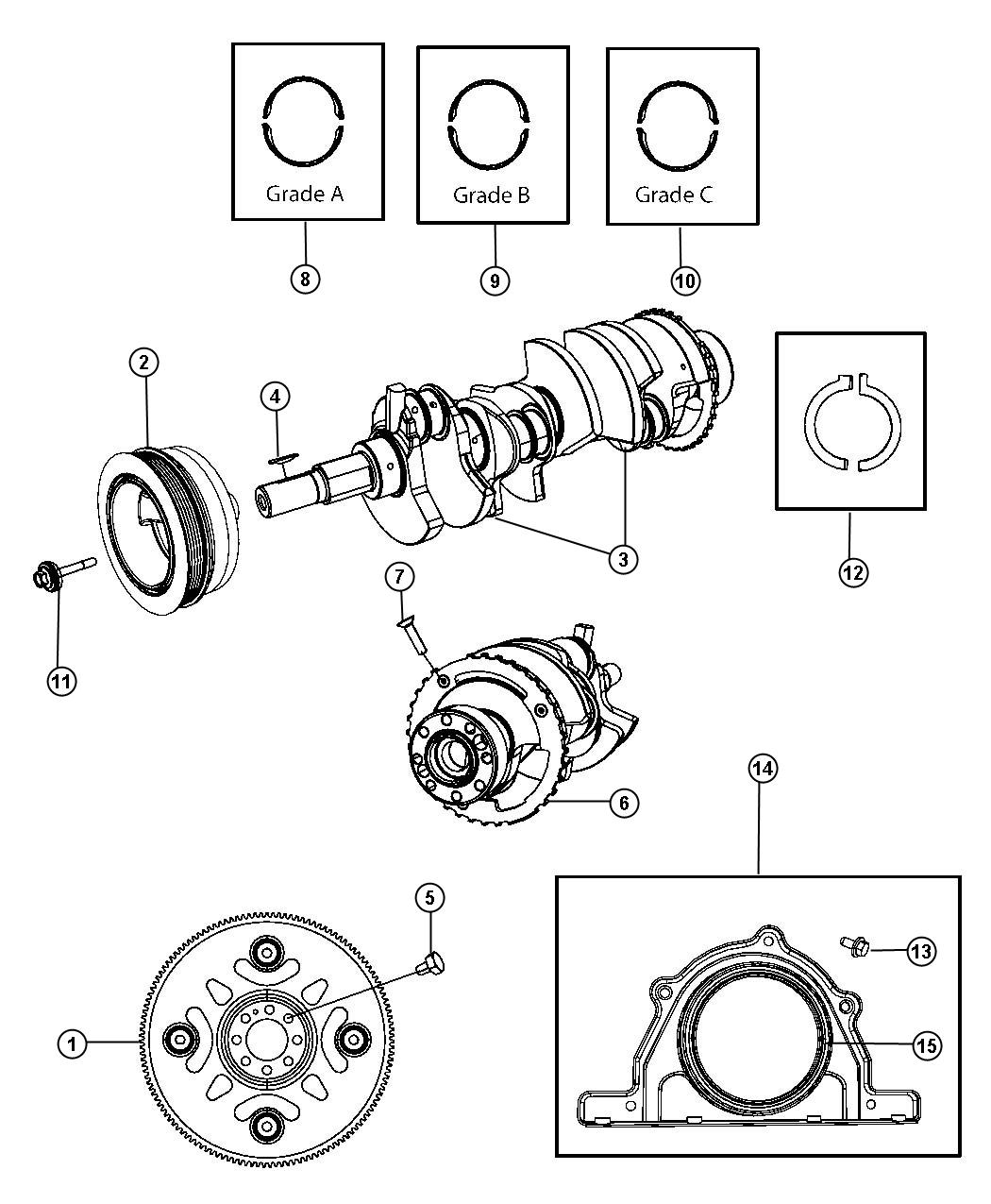 dodge Ram 2500 Crankshaft. Crew cab - 53021302BC | Myrtle Beach SC