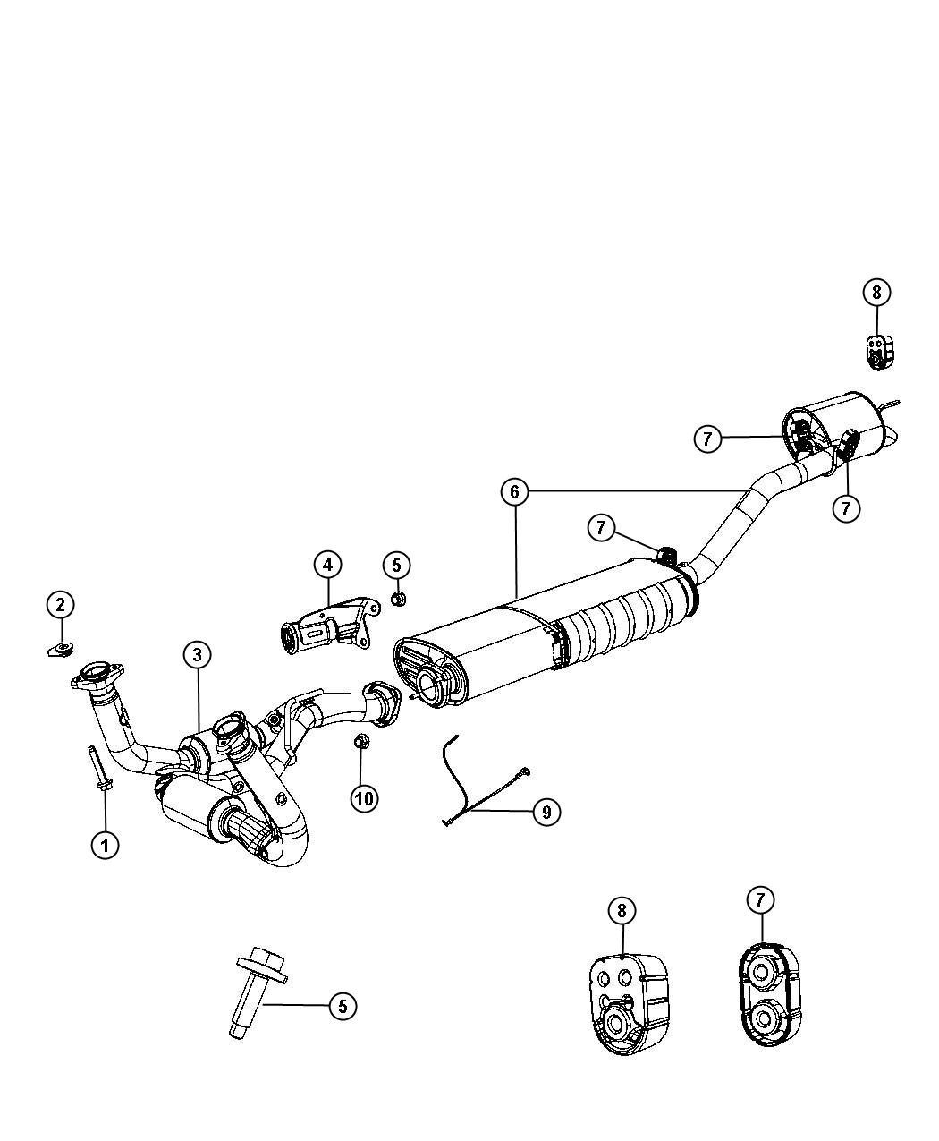 2004 Jeep Grand Cherokee Strap. Ground. Exhaust 56038740AE Myrtle