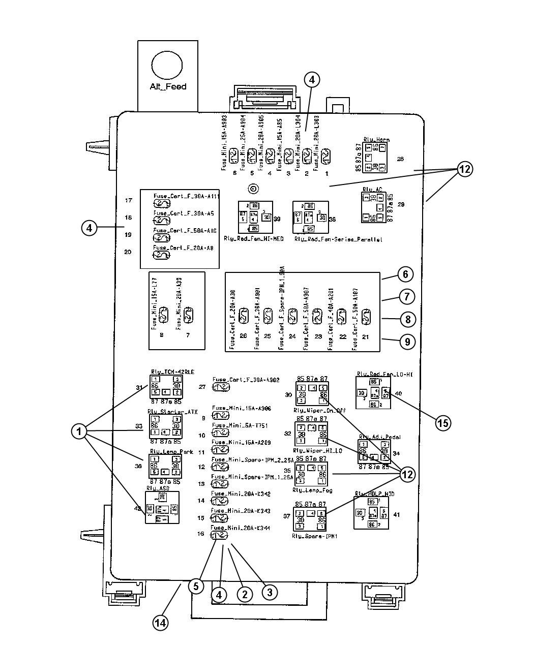 2012 Dodge Caravan Fuel Pump Relay Location