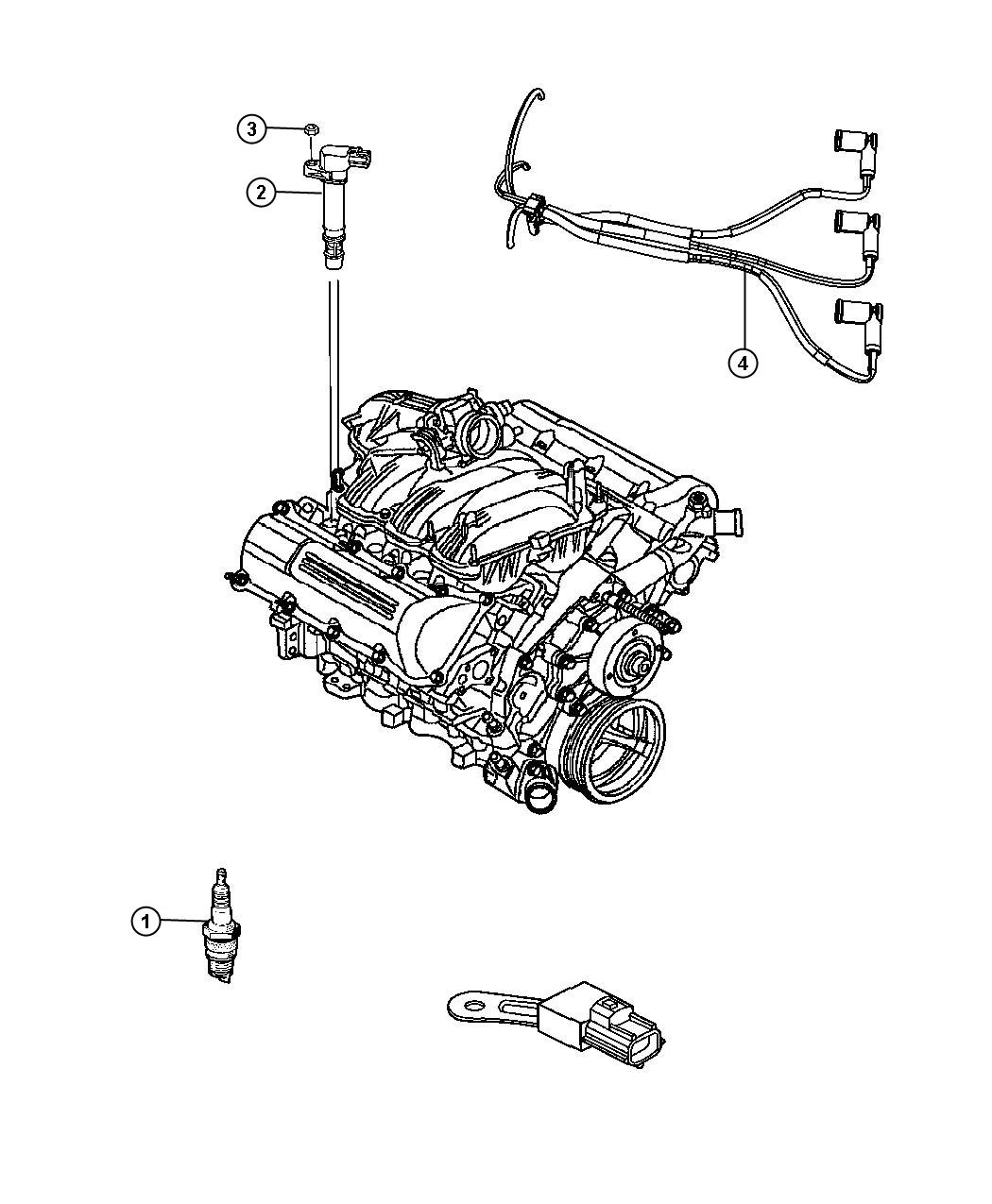 Ram 1500 Coil. Ignition. Spark, plugs, cables 68320417AA Myrtle