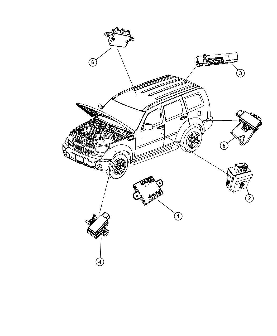 2011 Dodge NITRO Module, trigger. Tire pressure, tire pressure ...