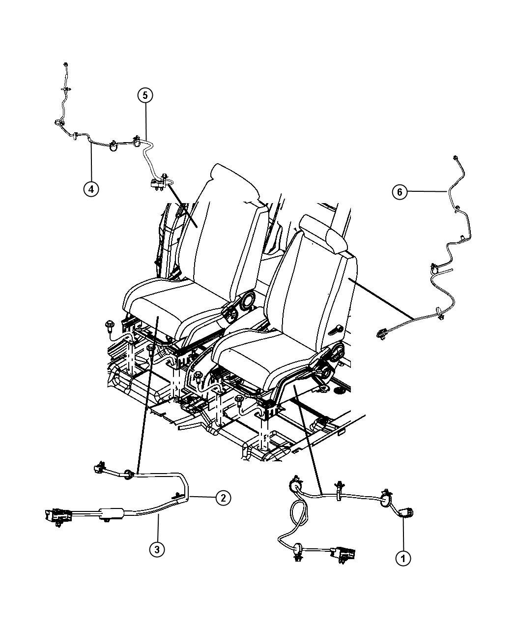 Dodge Journey Wiring. Power seat, seat. Trim: [leather - 68096385AA ...