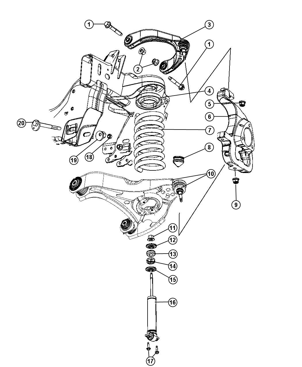 Ram 1500 Arm. Lower control. Front. Left - 68037501AC | Myrtle Beach SC