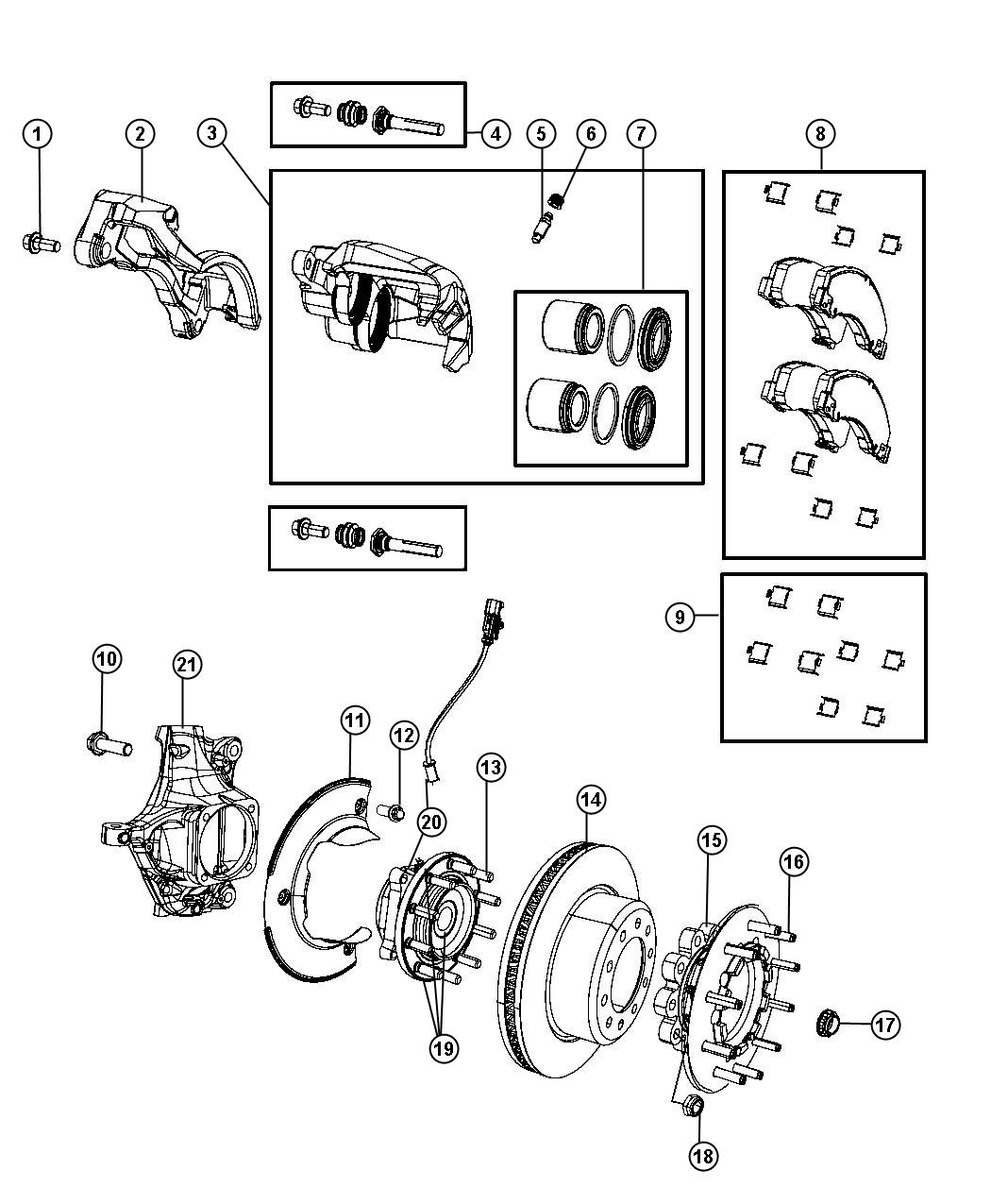 2012 Dodge Ram 4500 Nut. Mounting. Axle hub. M32x1.50. Front, ratio ...