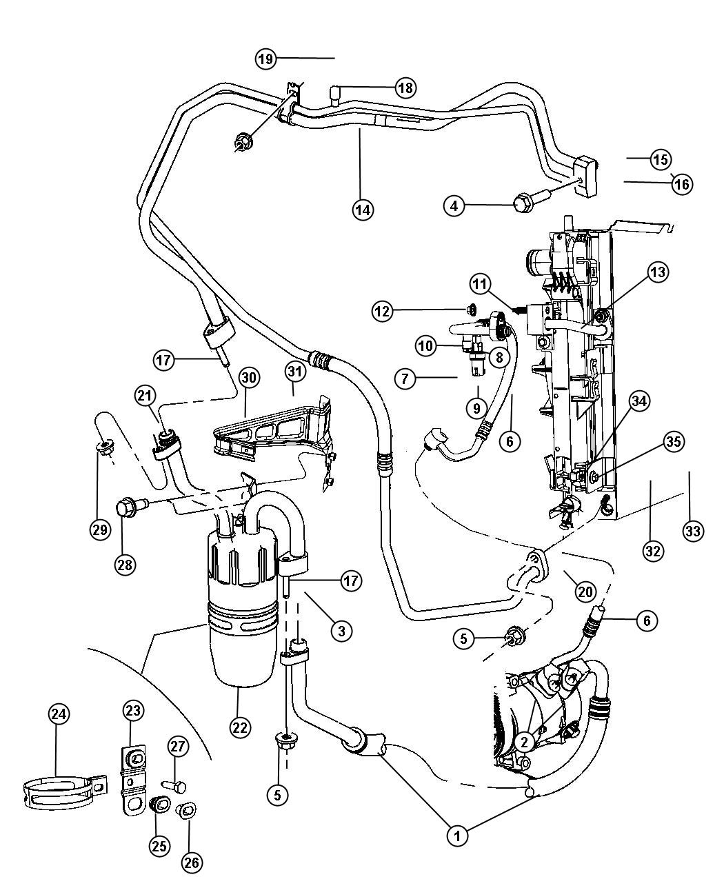 chrysler 200 Cap. A/c charge valve. Air, conditioning, auto