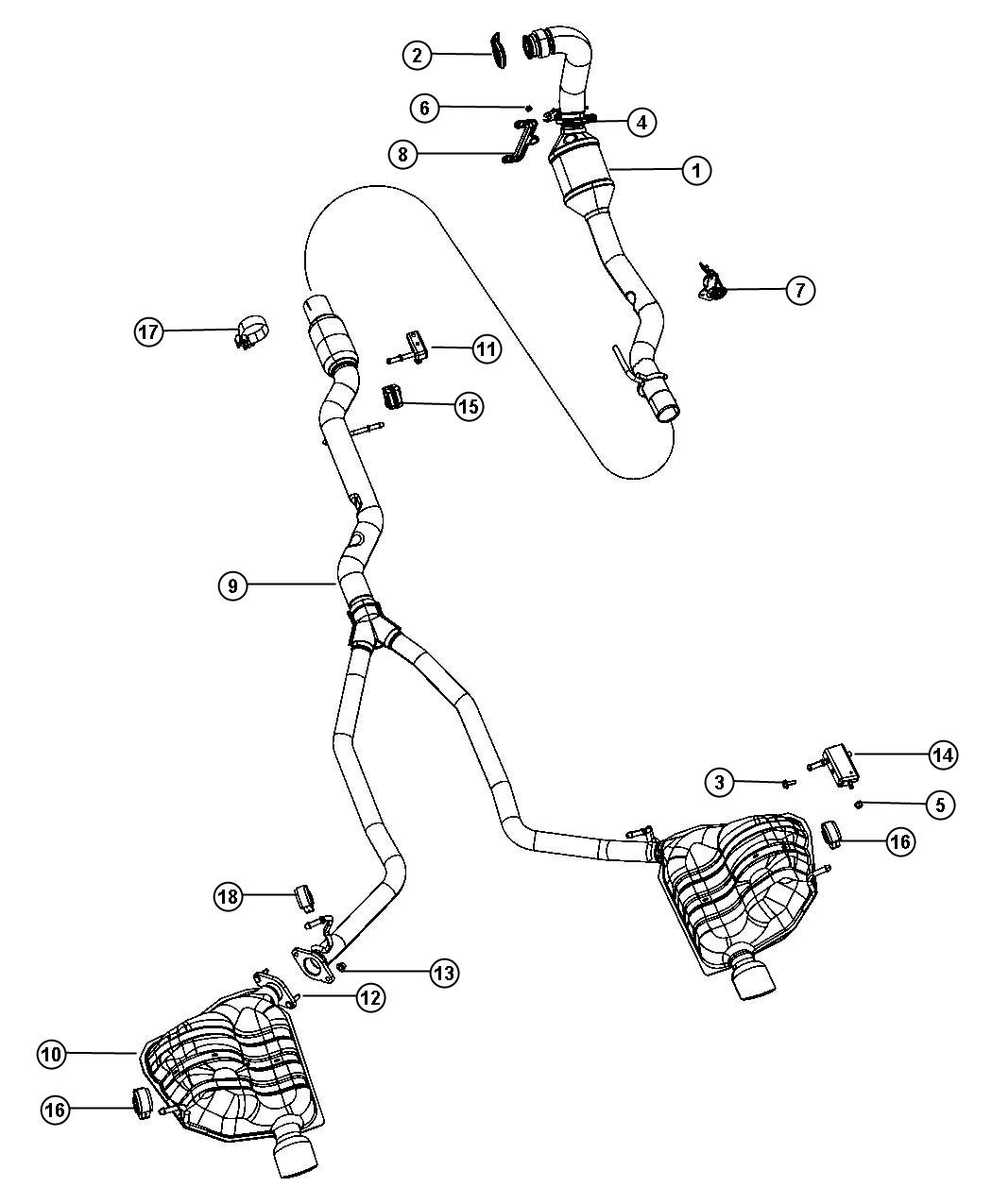 2015 Jeep Cherokee Exhaust System Diagram