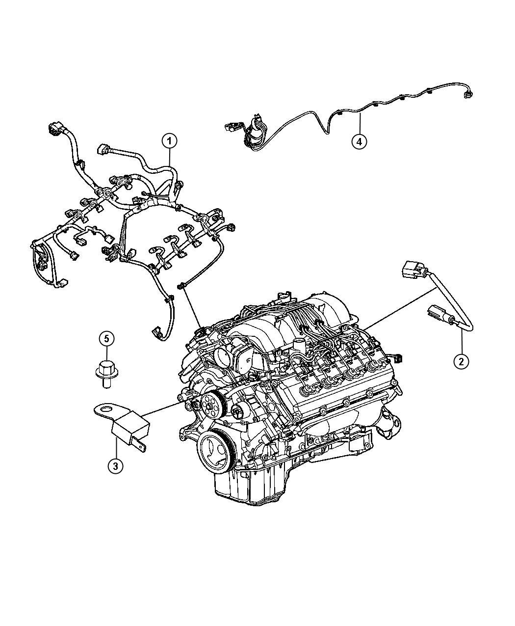 Chrysler 300 Wiring. Engine. Gas, mopar, amp, alternator - 68159447AC