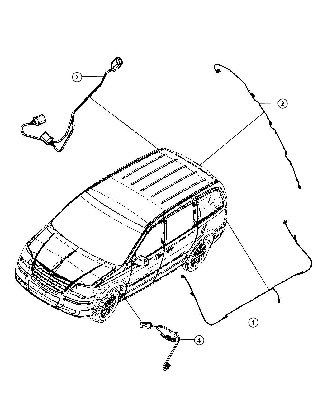 2013 Chrysler Town & Country Wiring. Chassis. Jumper to fuel filter - 68035798AE | Myrtle Beach SC