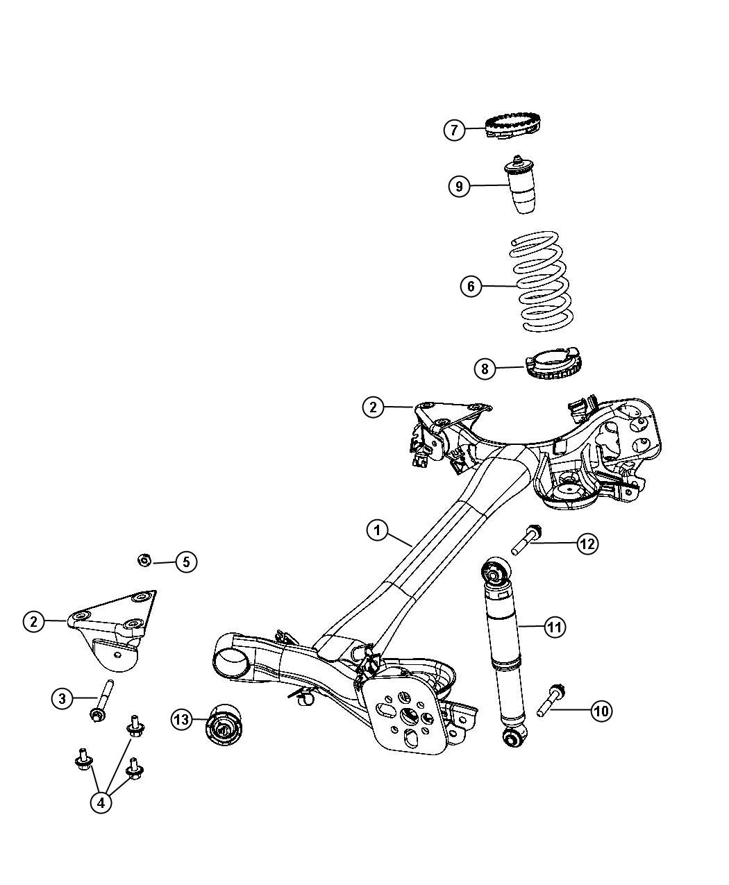 2013 Fiat 500X Shock absorber. Suspension. Rear - 68237124AB | Myrtle ...