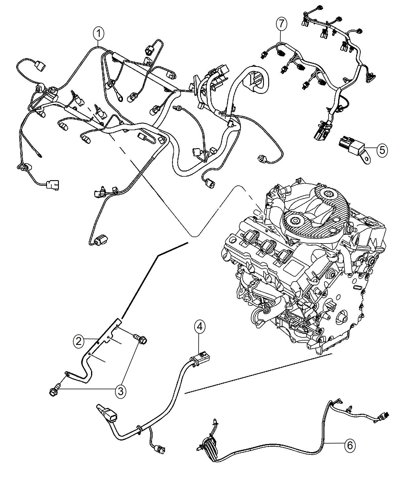 Dodge Charger Wiring. Engine. [220 amp alternator] - 68206471AC ...