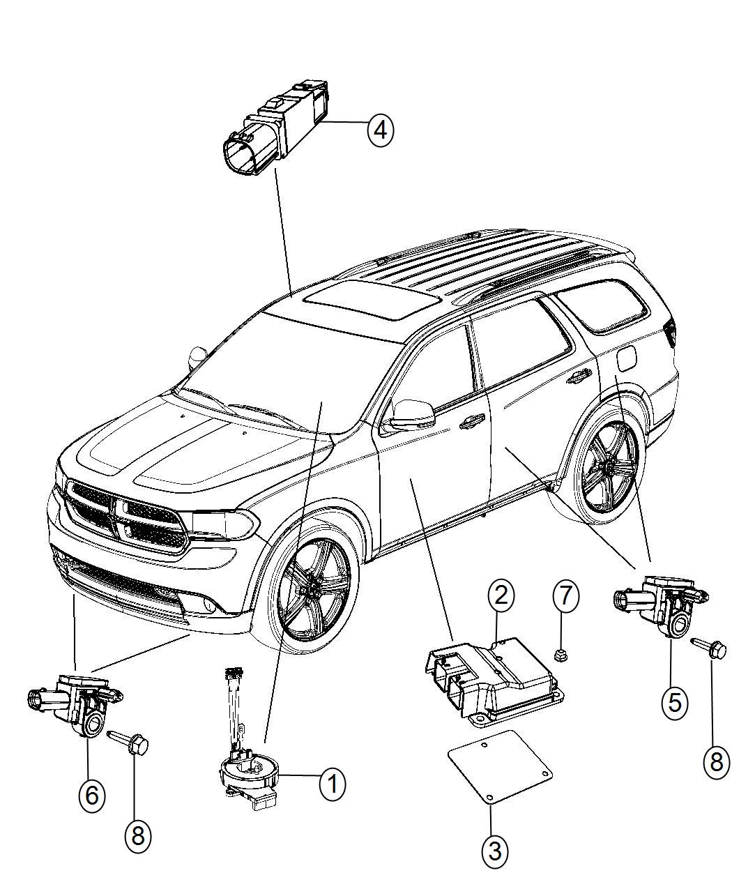 2014 Dodge Durango Module. Occupant restraint. [advanced multistage