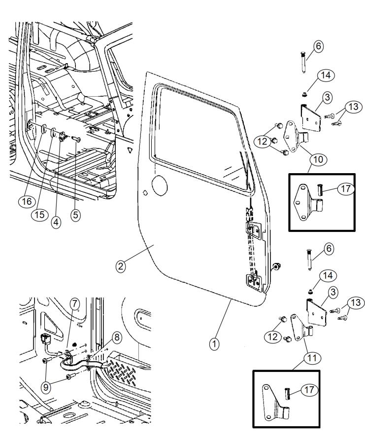 jeep wrangler door parts diagram