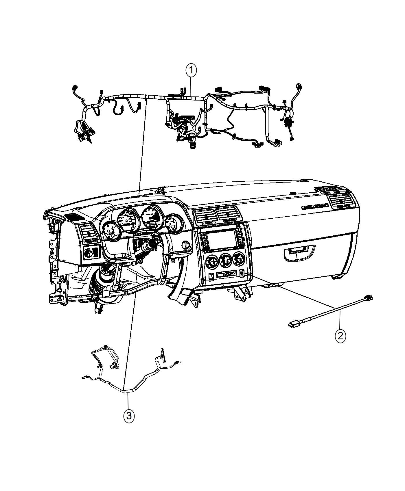 2016 Dodge Challenger Wiring. Instrument panel. [instrument panel parts module], [6 speakers