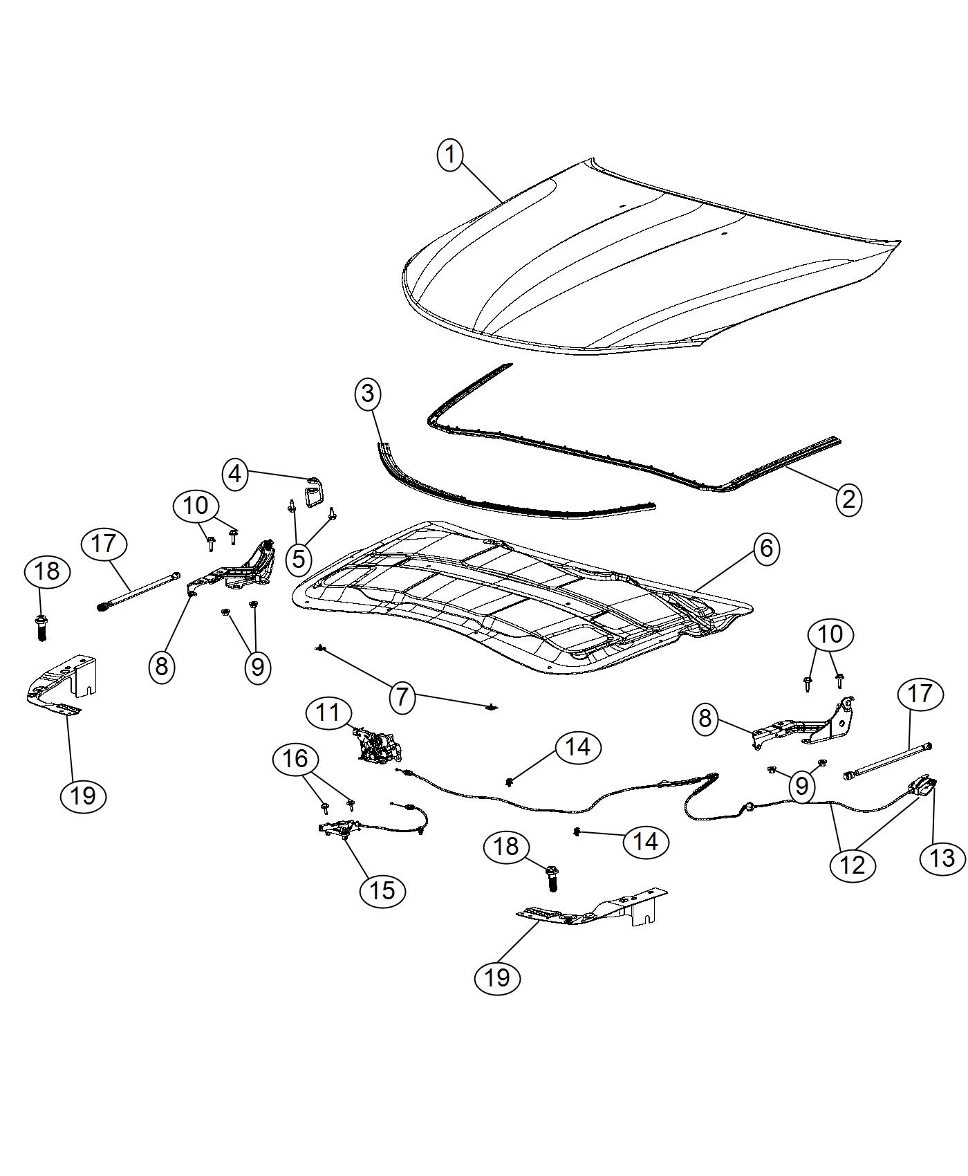 68090453AA - Chrysler Tape. Anti-squeak. Hood bumper, hood bumpers ...