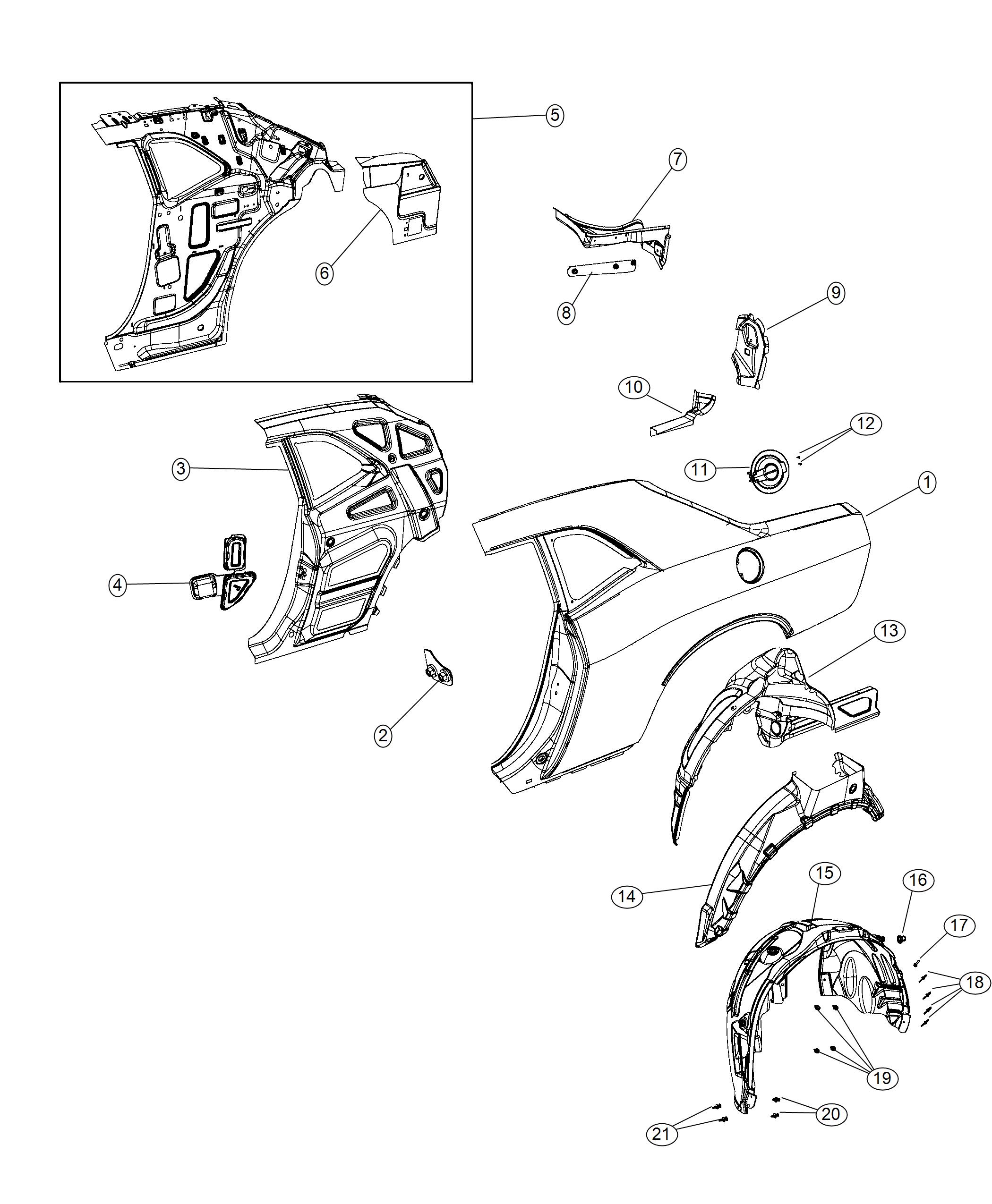 Dodge Challenger Parts List