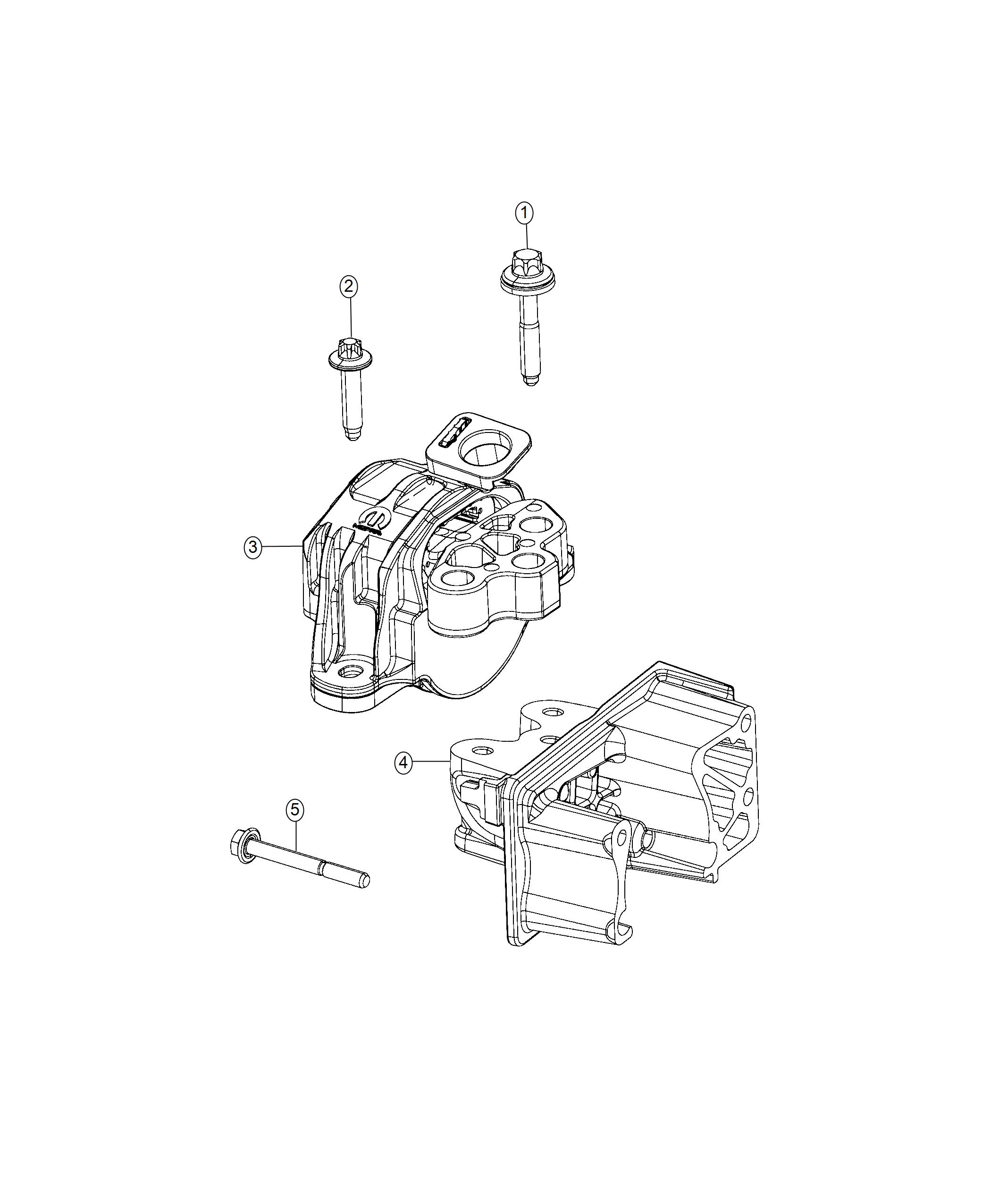 Fiat 500X Damper, isolator, mount. Engine, engine mount ...