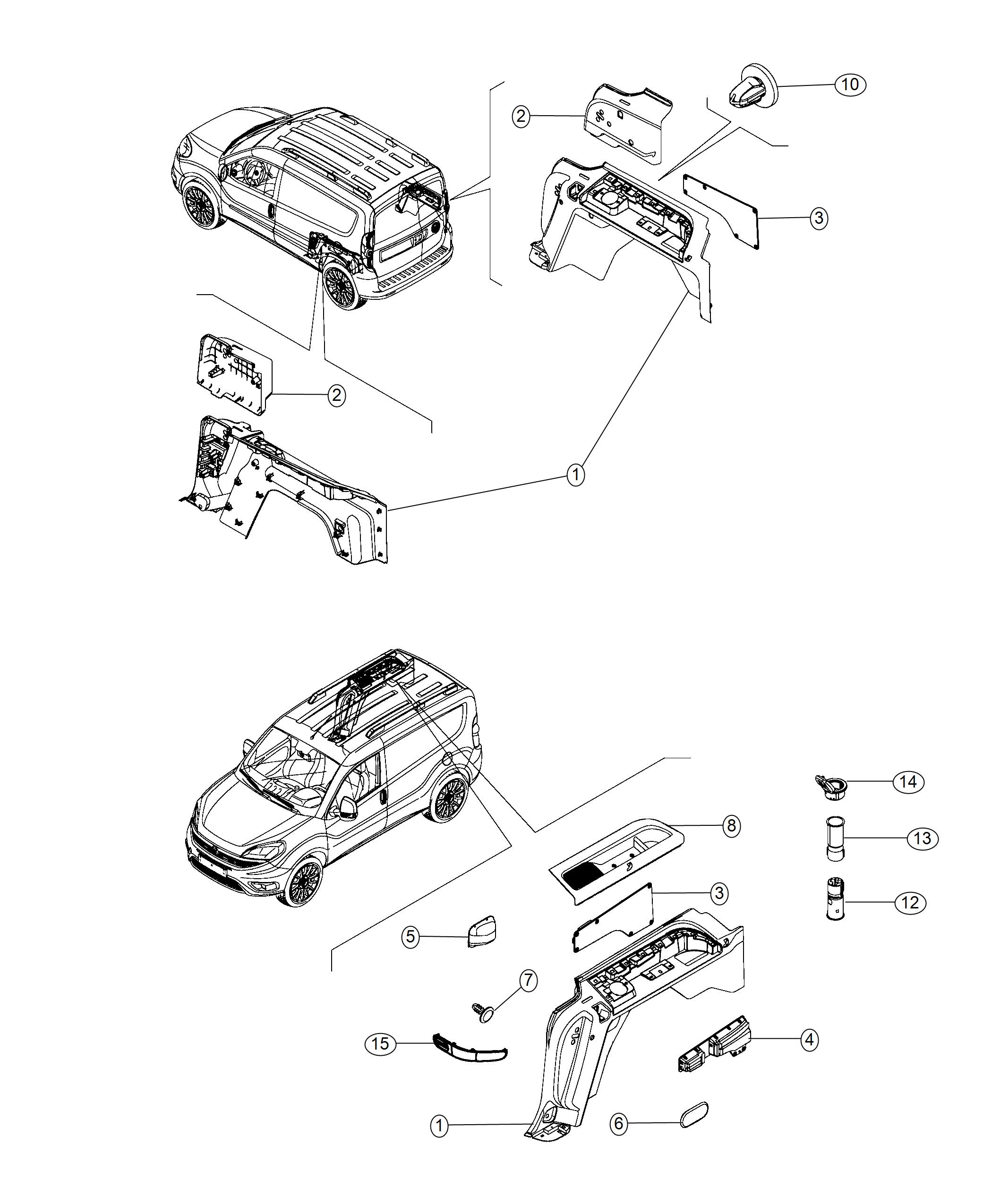 2016 Ram ProMaster City Cap. Cigar lighter, power outlet. Battery feed ...