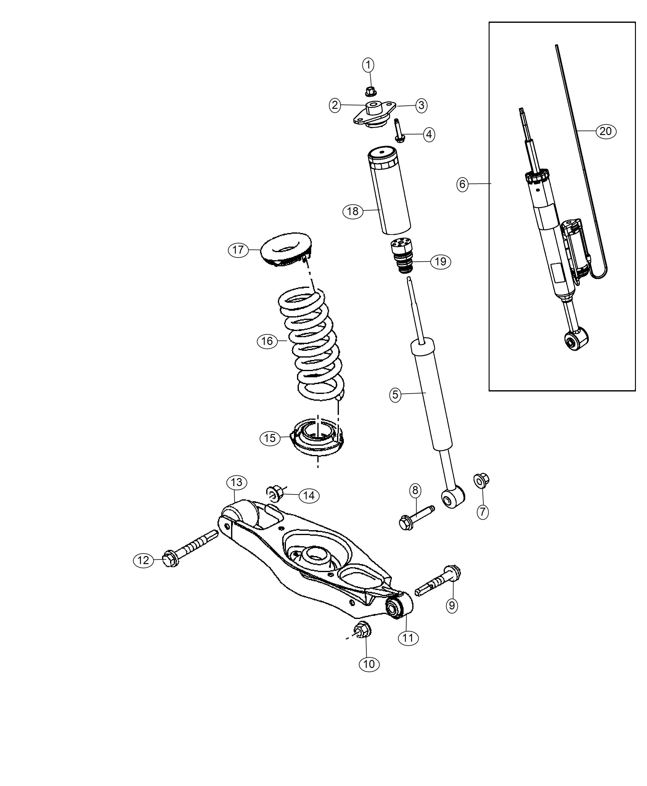 2019 Dodge Charger Shock absorber. Suspension. Rear - 68192735AA ...