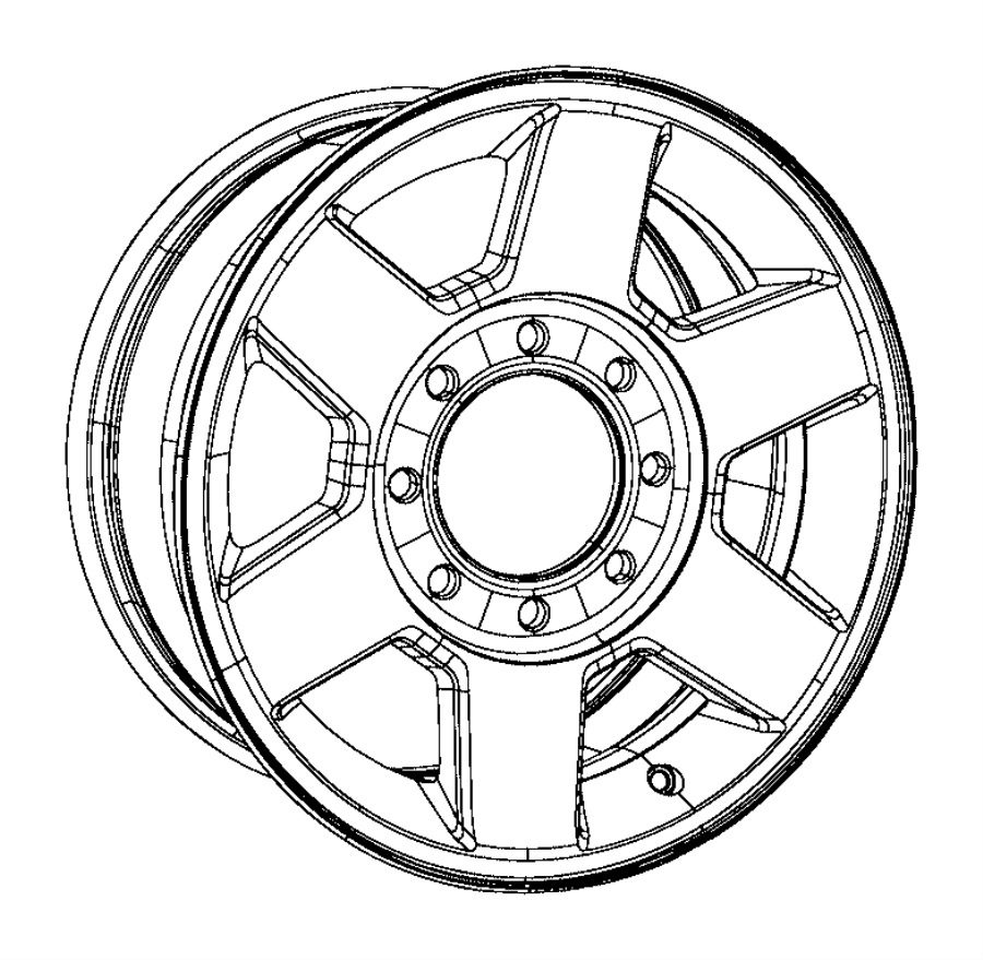 ram 3500 Wheel. Aluminum. Front or rear. [17x8.0 polished forged alum ...